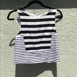 Gianni Bini Striped Crop Top